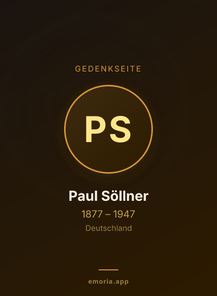 Gedenkportrait von Paul Söllner