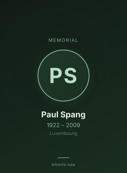Memorial portrait of Paul Spang