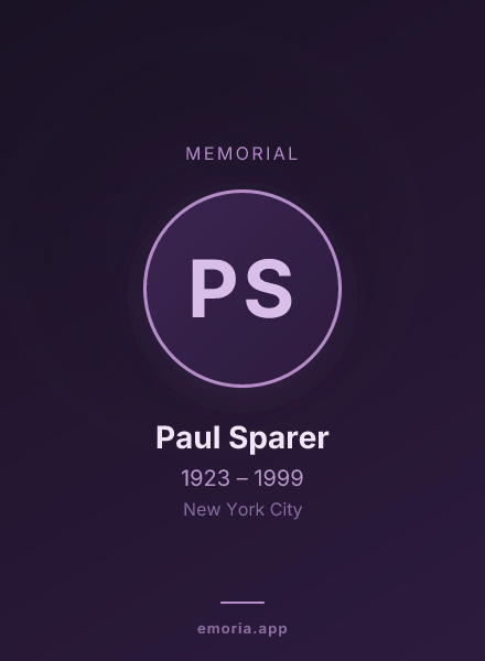 Memorial portrait of Paul Sparer