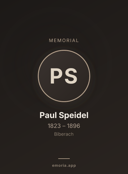 Memorial portrait of Paul Speidel