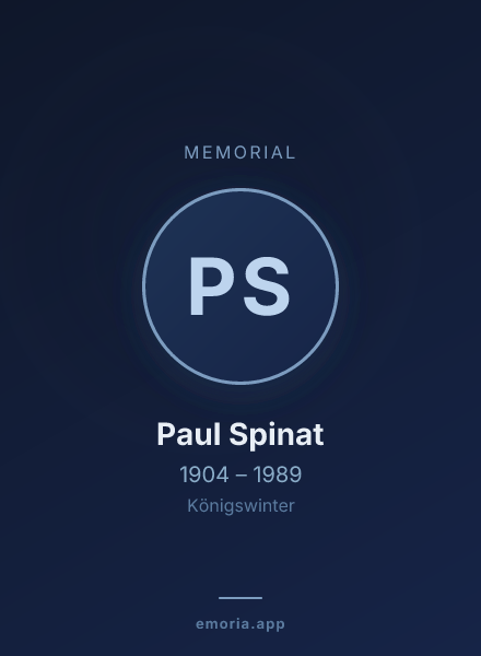 Memorial portrait of Paul Spinat