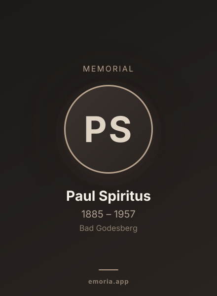 Memorial portrait of Paul Spiritus