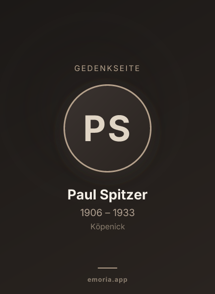 Gedenkportrait von Paul Spitzer