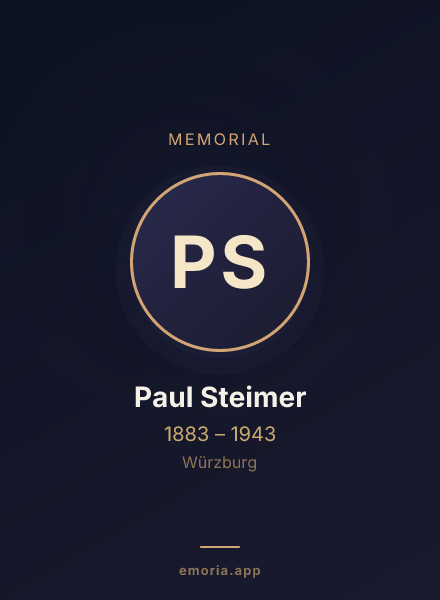 Memorial portrait of Paul Steimer