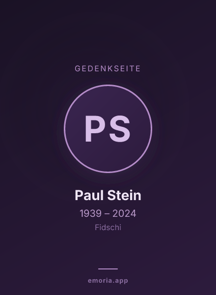 Gedenkportrait von Paul Stein