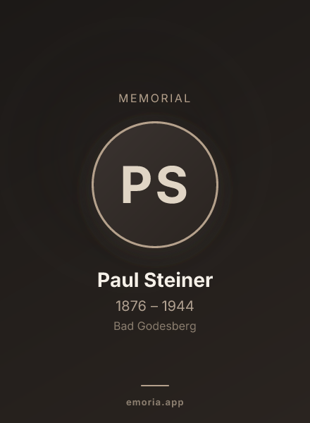 Memorial portrait of Paul Steiner