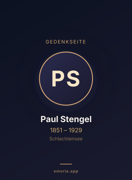 Gedenkportrait von Paul Stengel