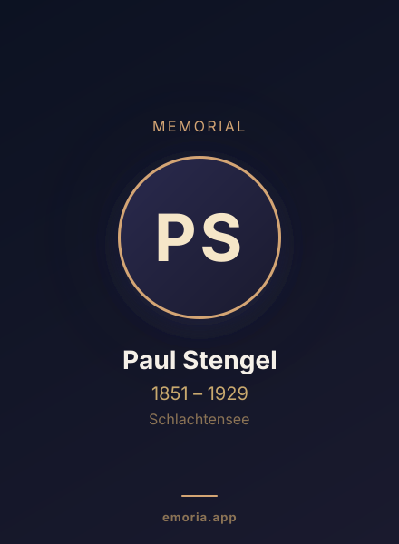 Memorial portrait of Paul Stengel