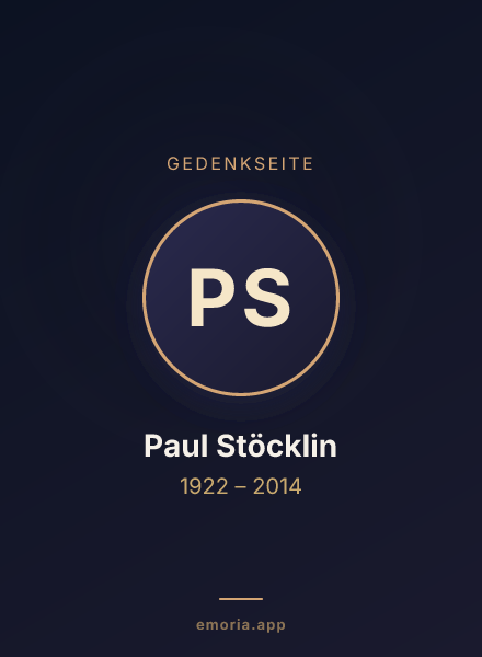 Gedenkportrait von Paul Stöcklin