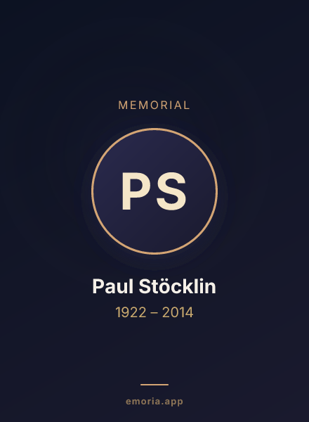 Memorial portrait of Paul Stöcklin