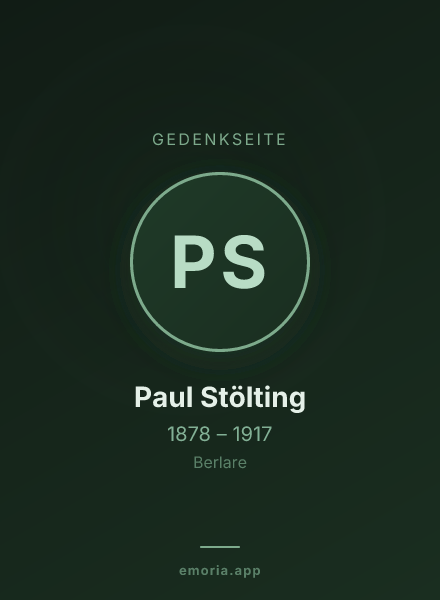 Gedenkportrait von Paul Stölting