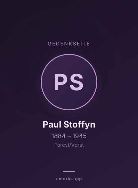 Gedenkportrait von Paul Stoffyn