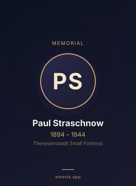 Memorial portrait of Paul Straschnow