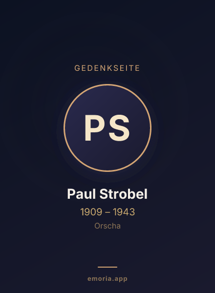 Gedenkportrait von Paul Strobel