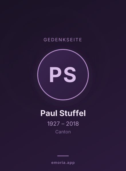 Gedenkportrait von Paul Stuffel