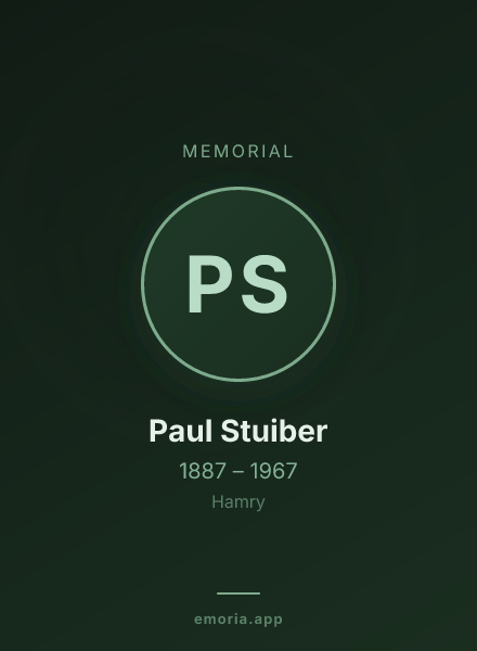 Memorial portrait of Paul Stuiber