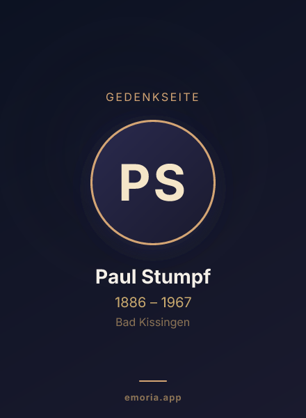 Gedenkportrait von Paul Stumpf