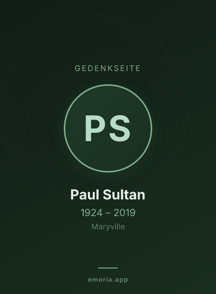 Gedenkportrait von Paul Sultan