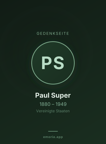 Gedenkportrait von Paul Super