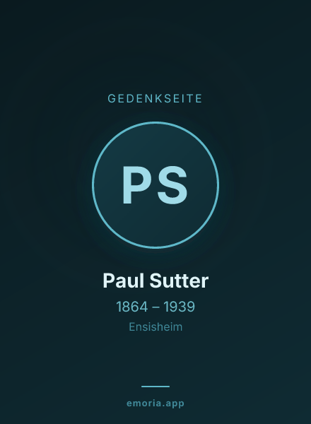 Gedenkportrait von Paul Sutter