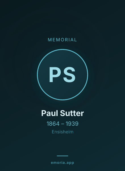 Memorial portrait of Paul Sutter