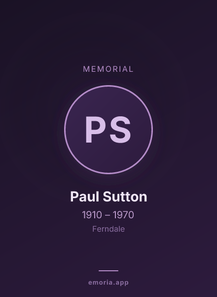 Memorial portrait of Paul Sutton