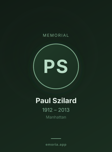 Memorial portrait of Paul Szilard