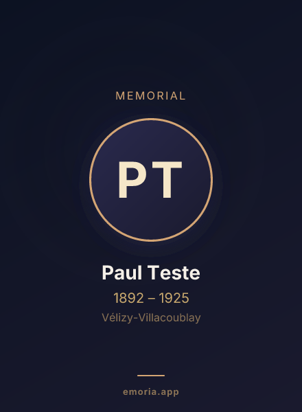 Memorial portrait of Paul Teste