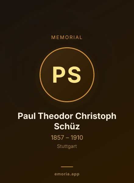 Memorial portrait of Paul Theodor Christoph Schüz