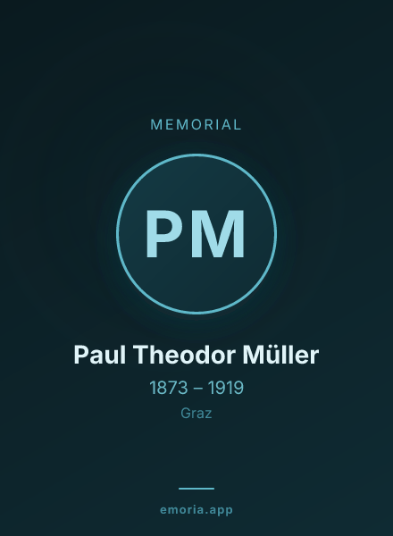 Memorial portrait of Paul Theodor Müller