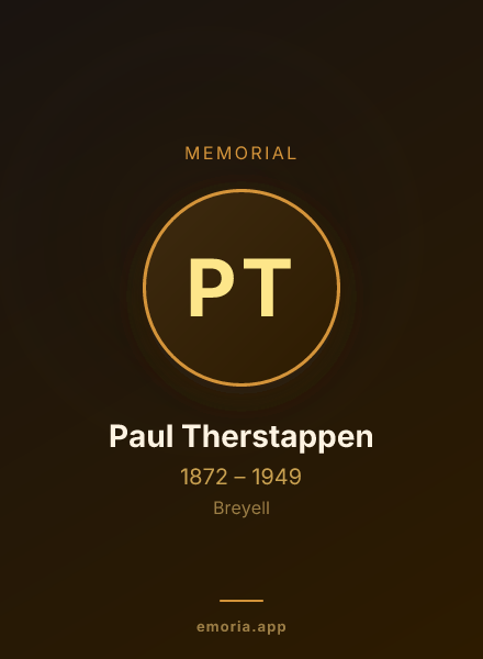 Memorial portrait of Paul Therstappen
