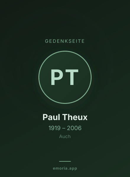 Gedenkportrait von Paul Theux