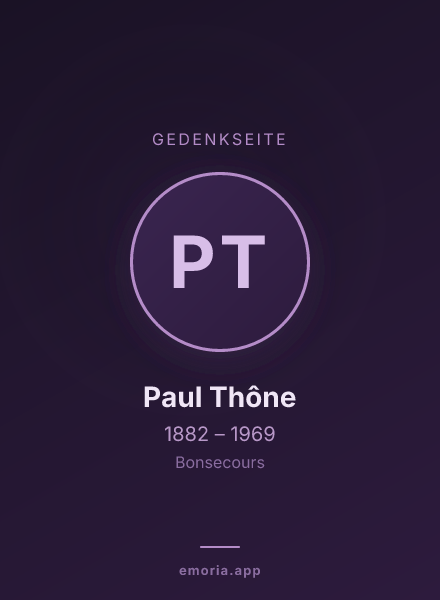 Gedenkportrait von Paul Thône