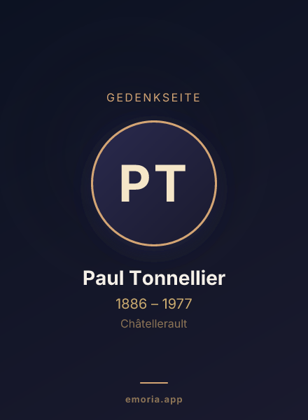 Gedenkportrait von Paul Tonnellier