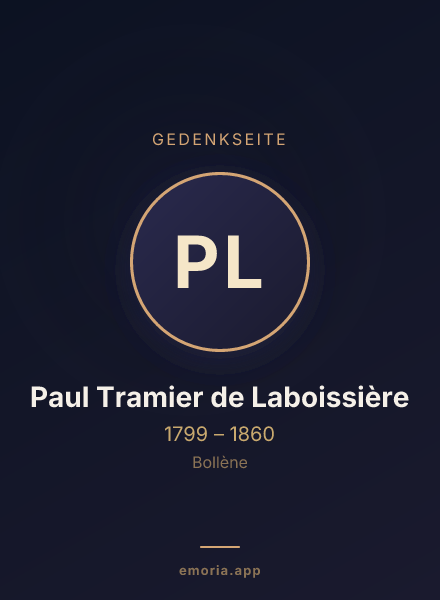 Gedenkportrait von Paul Tramier de Laboissière