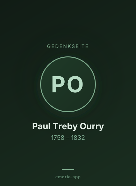 Gedenkportrait von Paul Treby Ourry