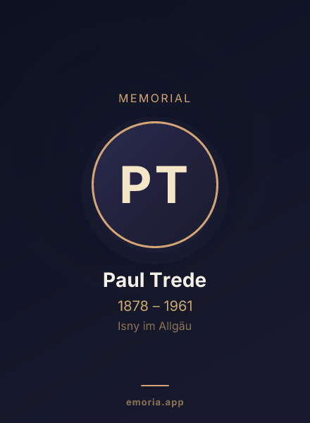 Memorial portrait of Paul Trede