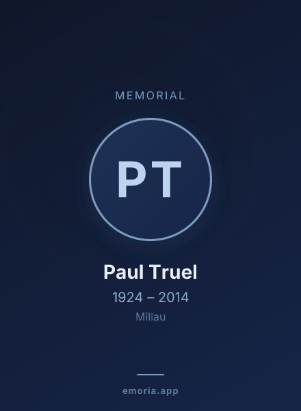 Memorial portrait of Paul Truel