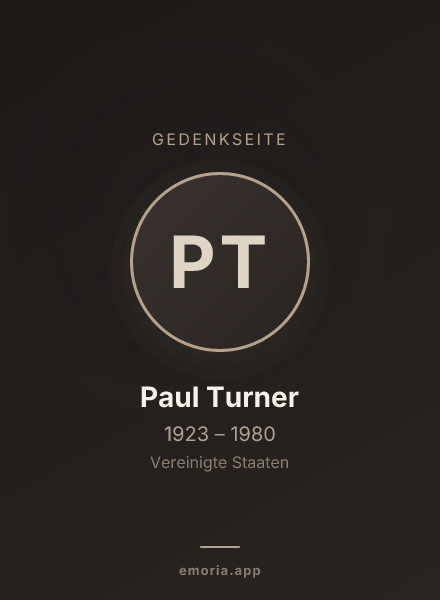 Gedenkportrait von Paul Turner