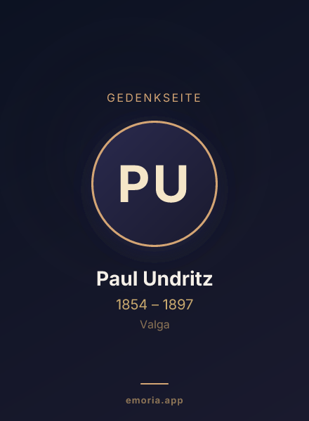 Gedenkportrait von Paul Undritz