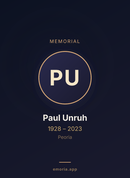 Memorial portrait of Paul Unruh