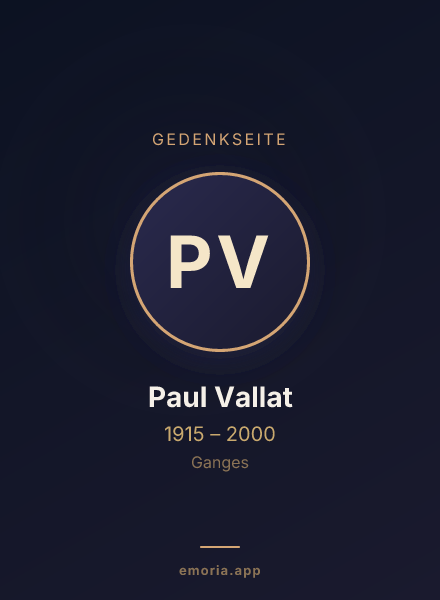 Gedenkportrait von Paul Vallat