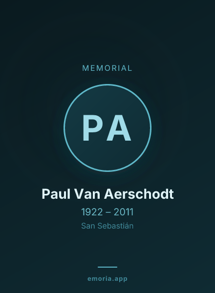 Memorial portrait of Paul Van Aerschodt