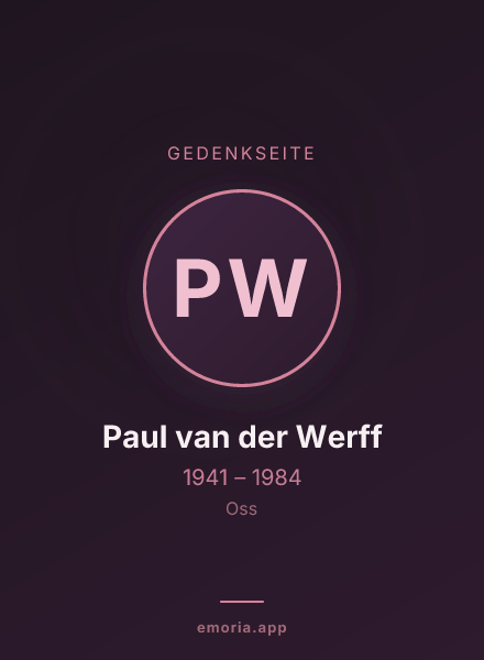 Gedenkportrait von Paul van der Werff