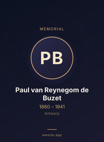 Memorial portrait of Paul van Reynegom de Buzet