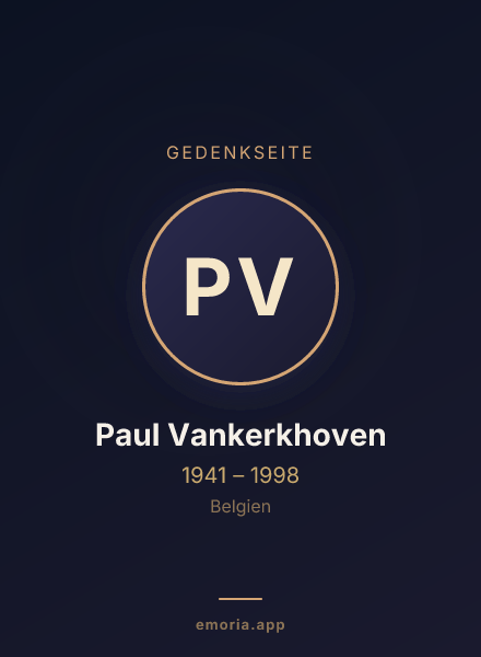 Gedenkportrait von Paul Vankerkhoven