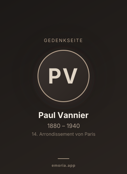 Gedenkportrait von Paul Vannier