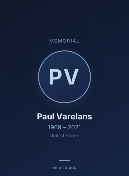 Memorial portrait of Paul Varelans
