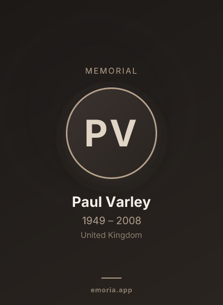 Memorial portrait of Paul Varley