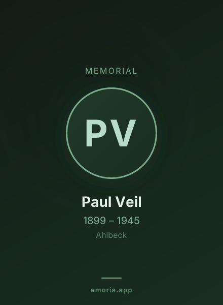 Memorial portrait of Paul Veil